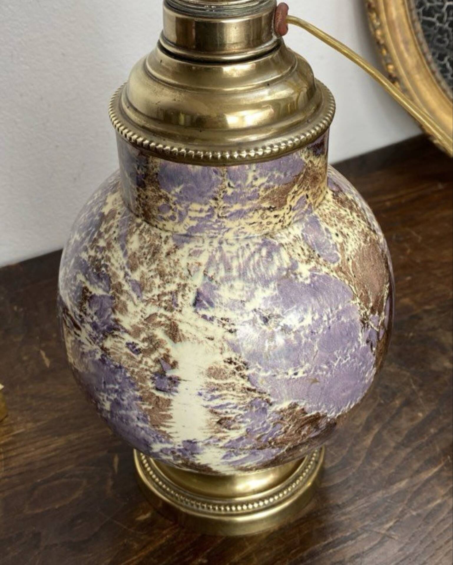 Ceramic and brass lamp