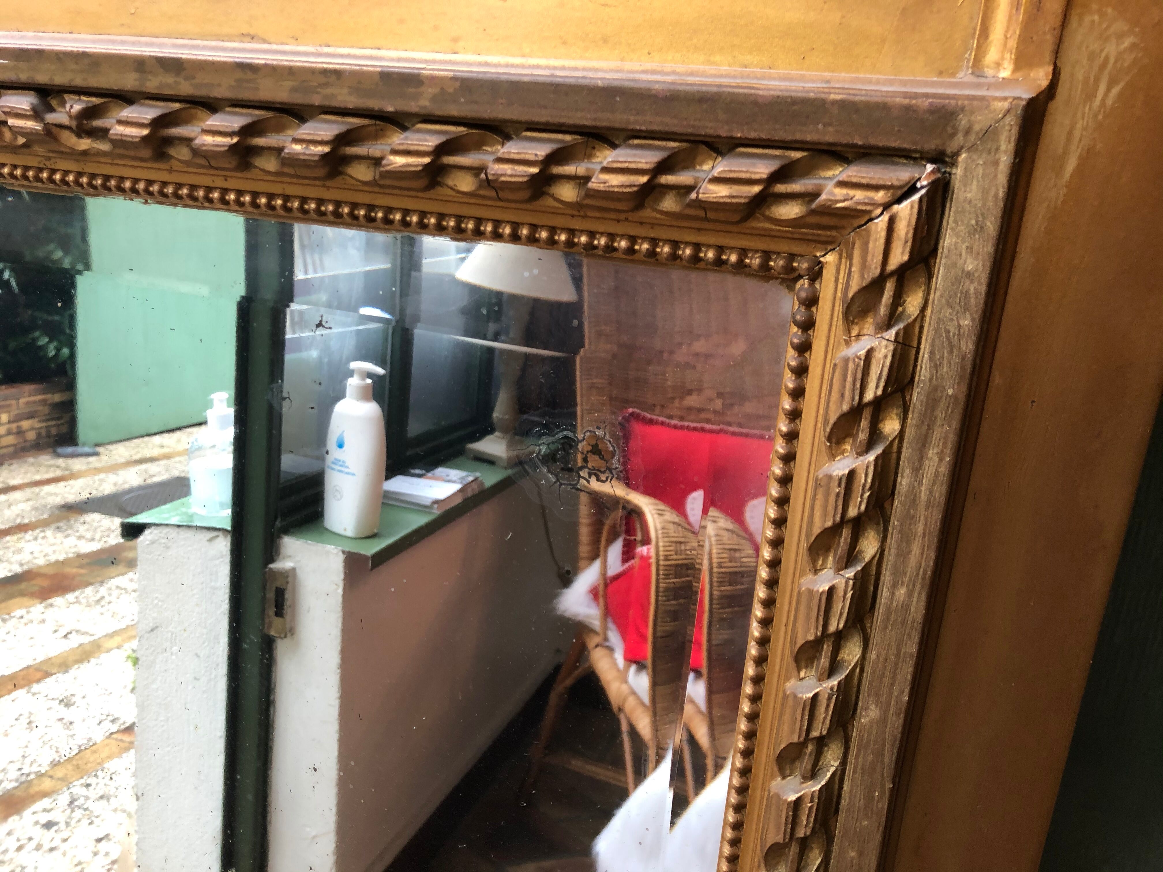 Ancient mirror trumeau 68x135cm