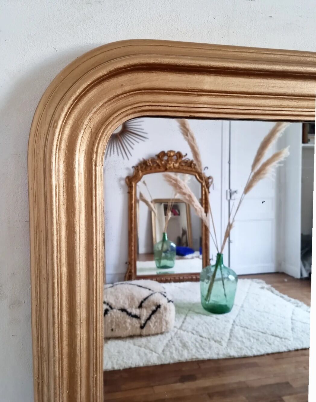 Large antique mirror 93x135cm