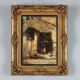 Old painting signed Domenico Pennacchini, oil on hard panel from the 19th century.