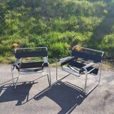 Pair of Wassily Armchairs reissue by Marcel Breuer