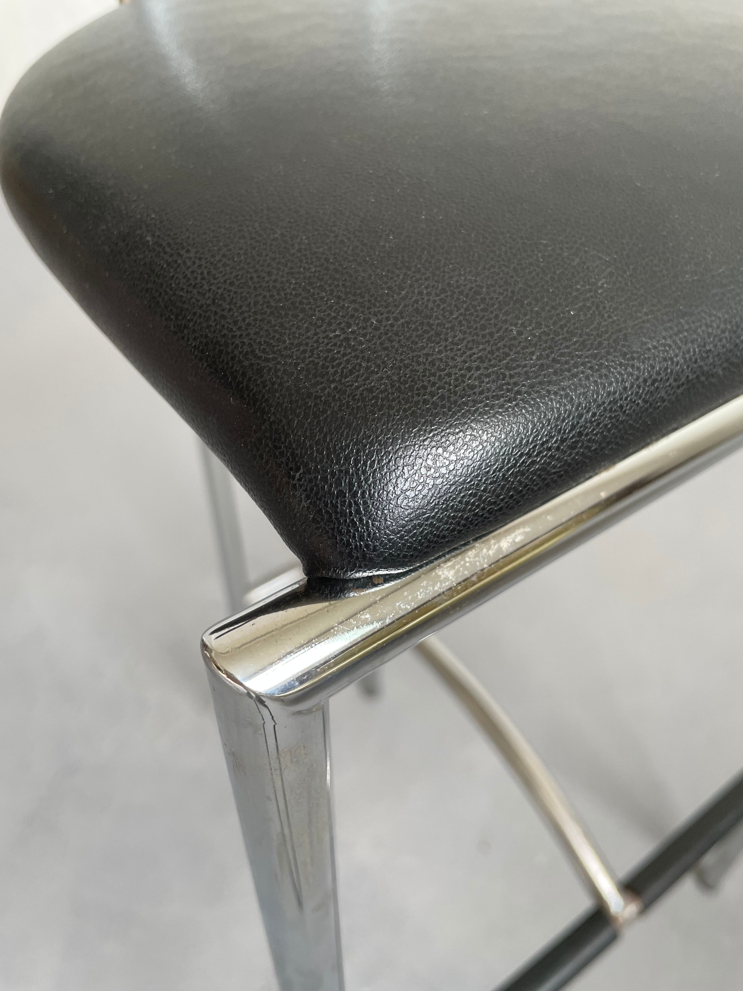 Italian Postmodern Black Tokyo Stool by Rodney Kinsman for Bieffeplast, 1985