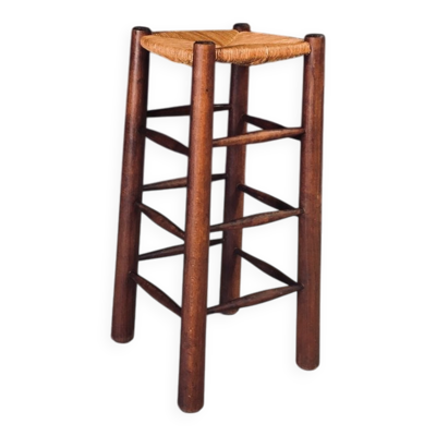 Brutalist Bar Stool from Charles Dudouyt, France, 1940s