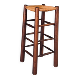 Brutalist bar stool by Charles Dudouyt, France, 1940s.