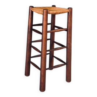 Brutalist bar stool by Charles Dudouyt, France, 1940s.