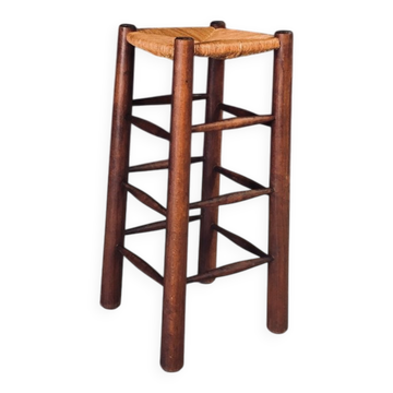 Brutalist bar stool by Charles Dudouyt, France, 1940s.