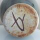 Vintage vase in glazed ceramic, hand-thrown, signature to identify