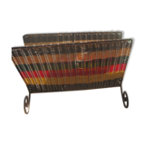 Magazine rack in scoubidou