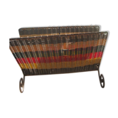 Magazine rack in scoubidou