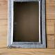 Antique rectangular mirror, hammered metal frame 35 x 25 cm