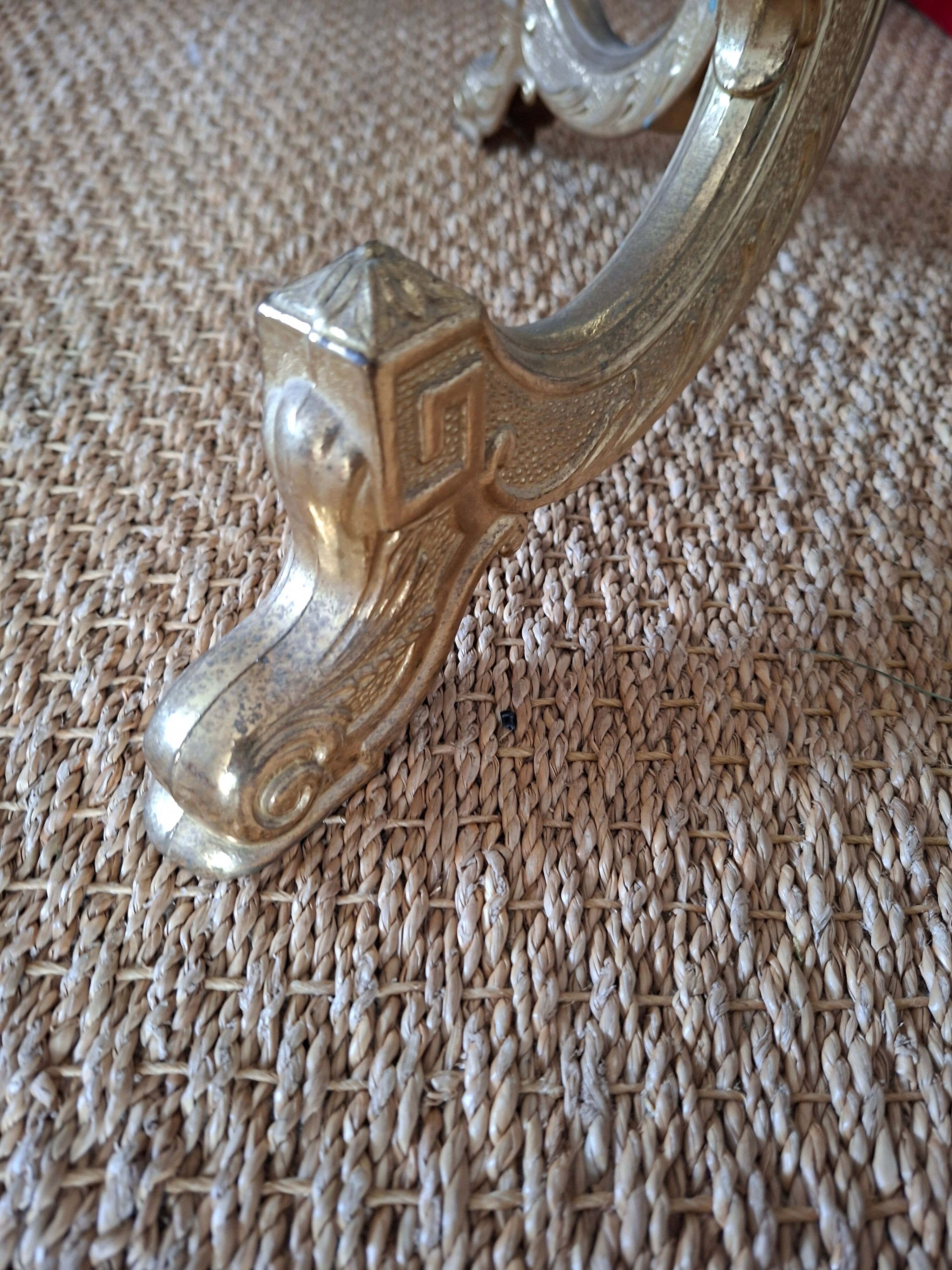 Golden parrot coat rack