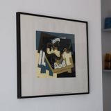 Framed poster 1991 "guitar and clarinet" Juan gris 1920