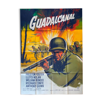 Original cinema poster "Guadalcanal" Anthony Quinn 120x160cm 1960