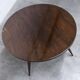 Table basse tripode 1960 scandinave vernis brillant bois acajou