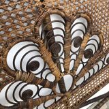 Vintage rattan headboard