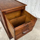 Ancien caisson de bureau en chêne, double face