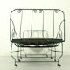 Foldable metal daybed with new webbing and upholstery