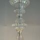 Venetian chandelier in colorless Murano glass, 6 light arms, circa 1940