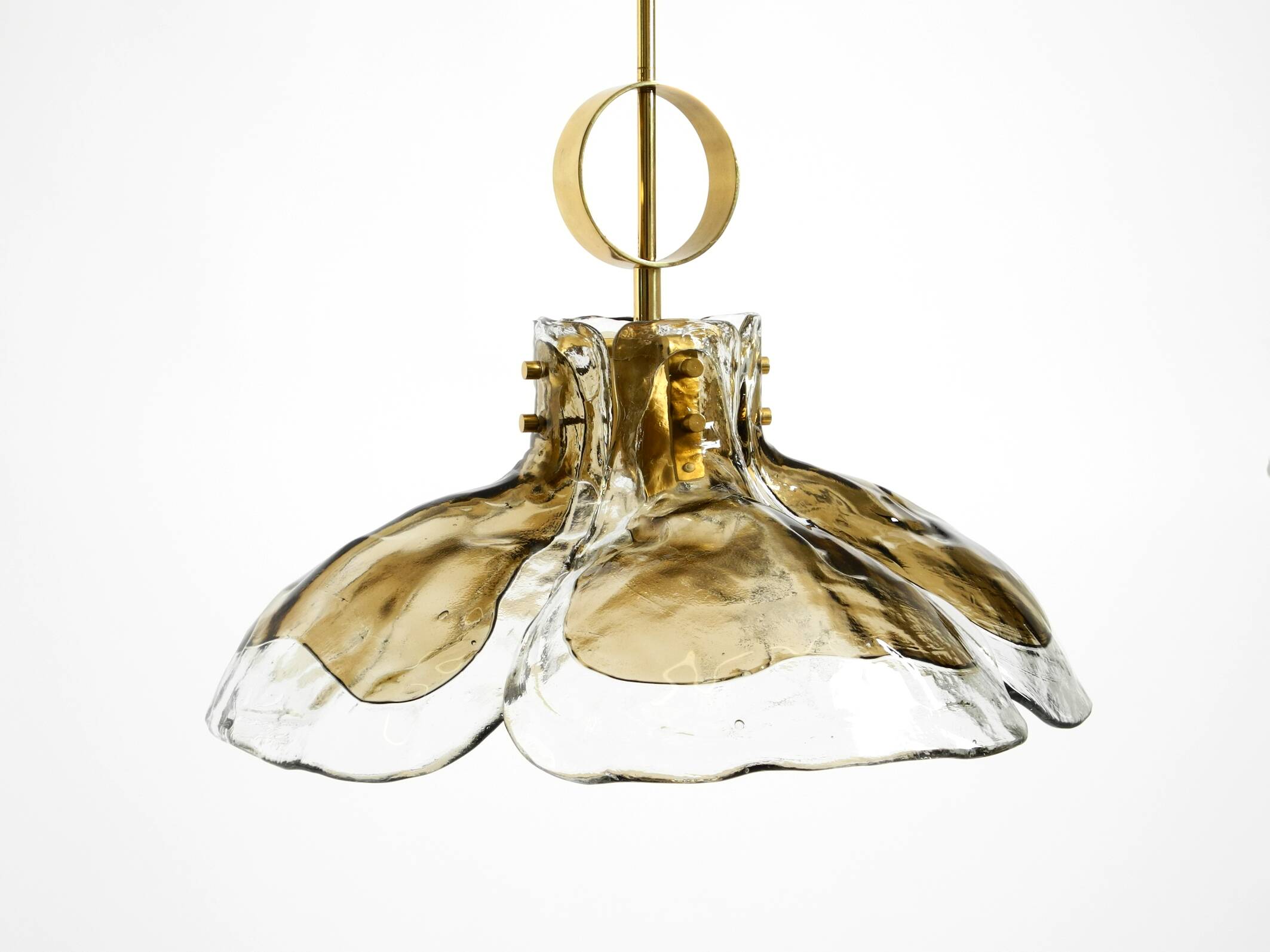 Beautiful 1960s J.T. Kalmar Franken heavy Murano glass floral ceiling lamp