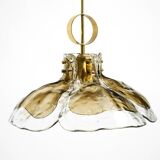 Beautiful 1960s J.T. Kalmar Franken heavy Murano glass floral ceiling lamp