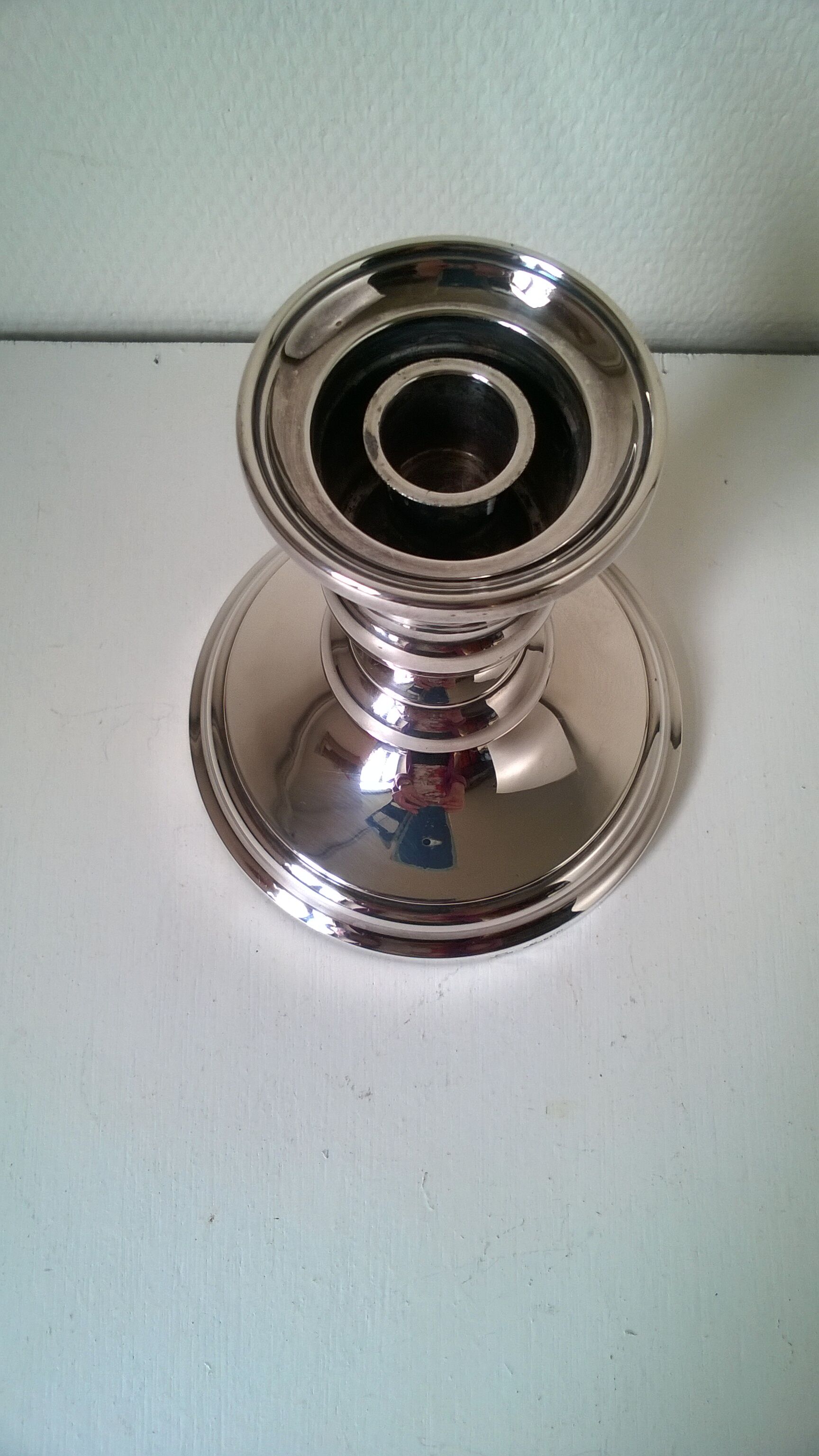 Christofle candle holder in silver metal