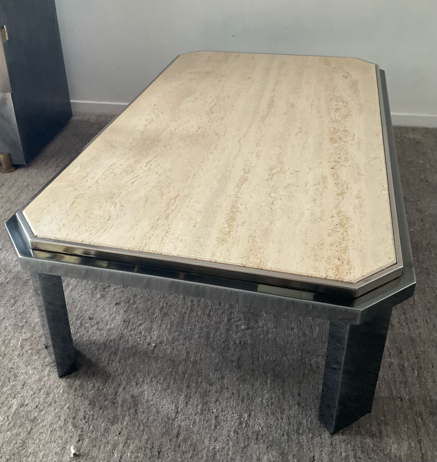 Travertine coffee table in the 70s