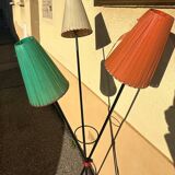 1950s metal tripod floor lamp, completely original
