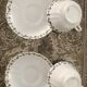 Duo of cup and saucer adderleys england bone china purple décor