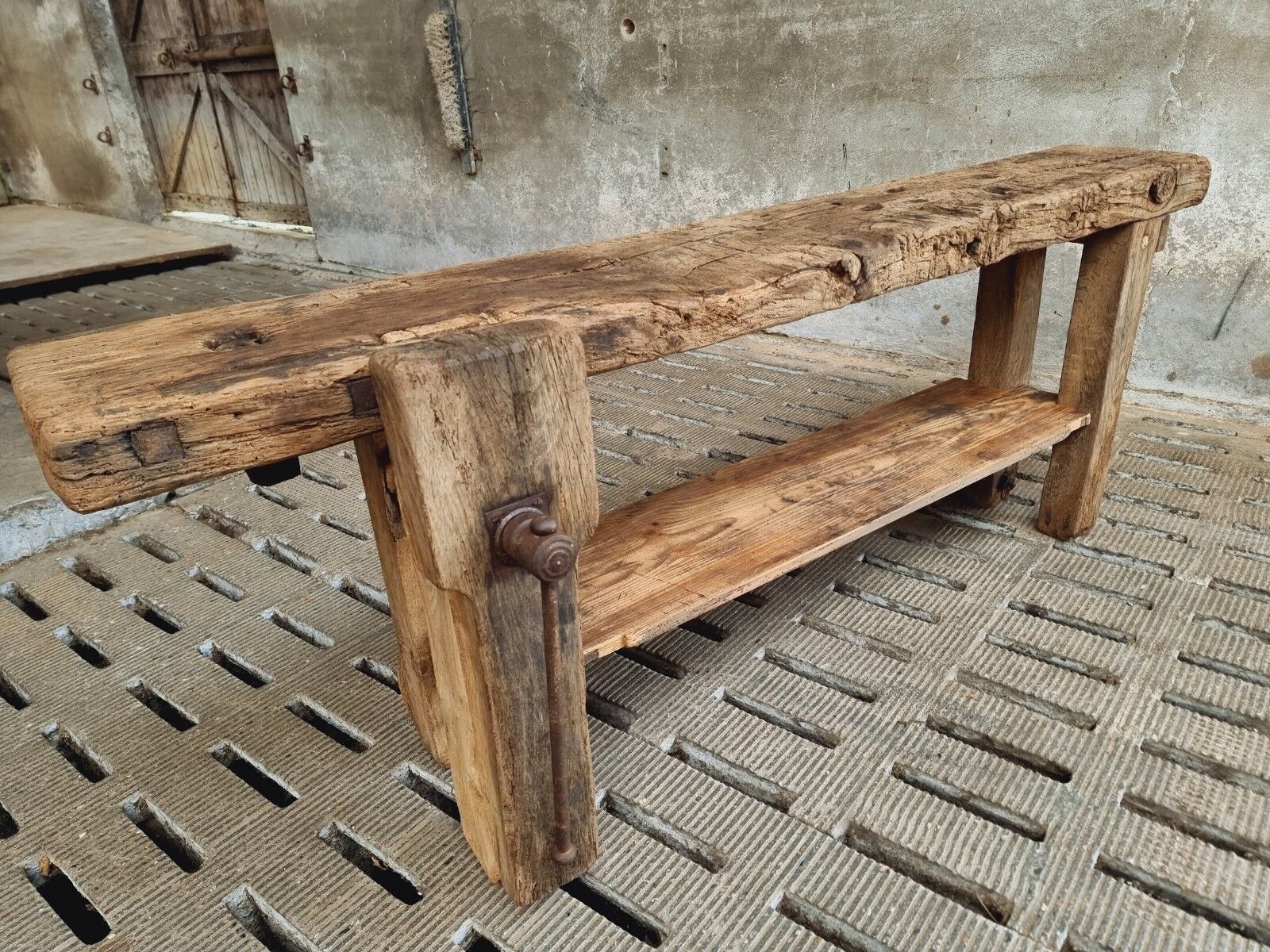 Workbench oak side table 19th century