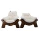 Pair of Brutalist oak armchairs, Czechoslovakia, 1970s