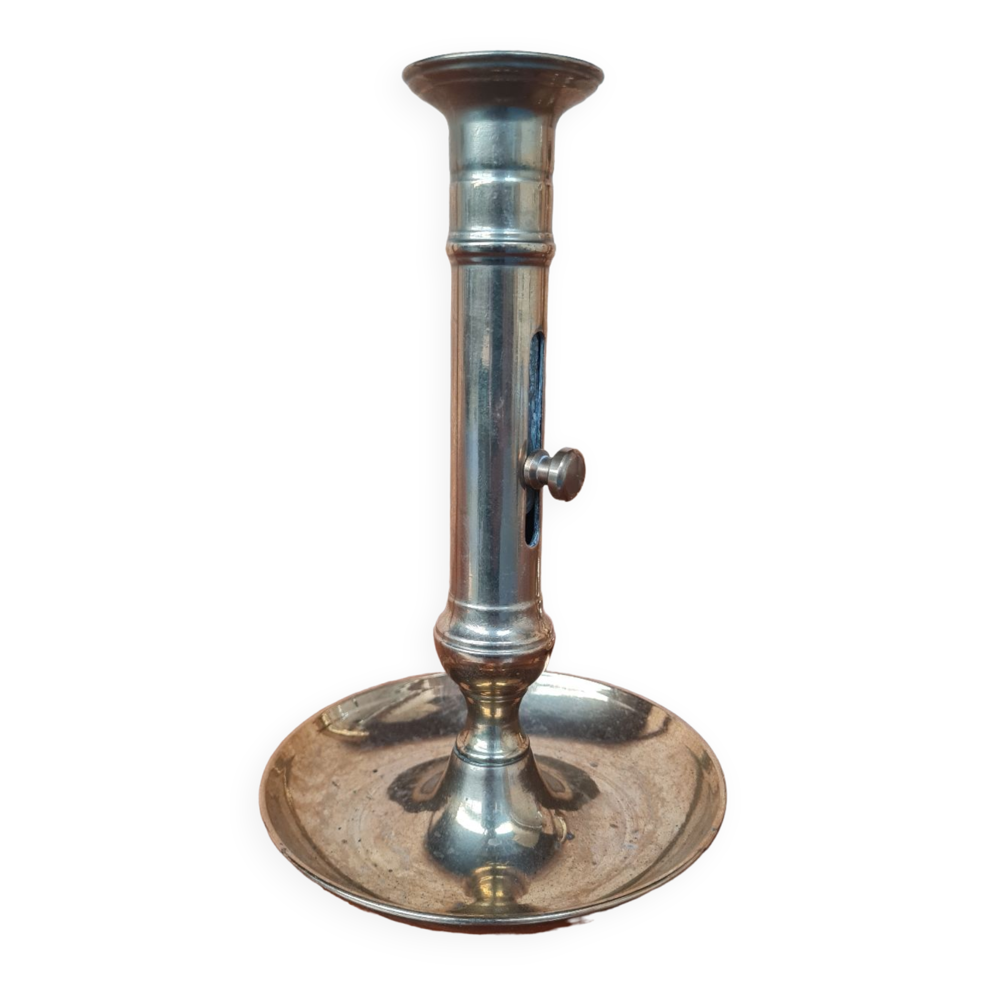 Pair of gilded brass candle holders