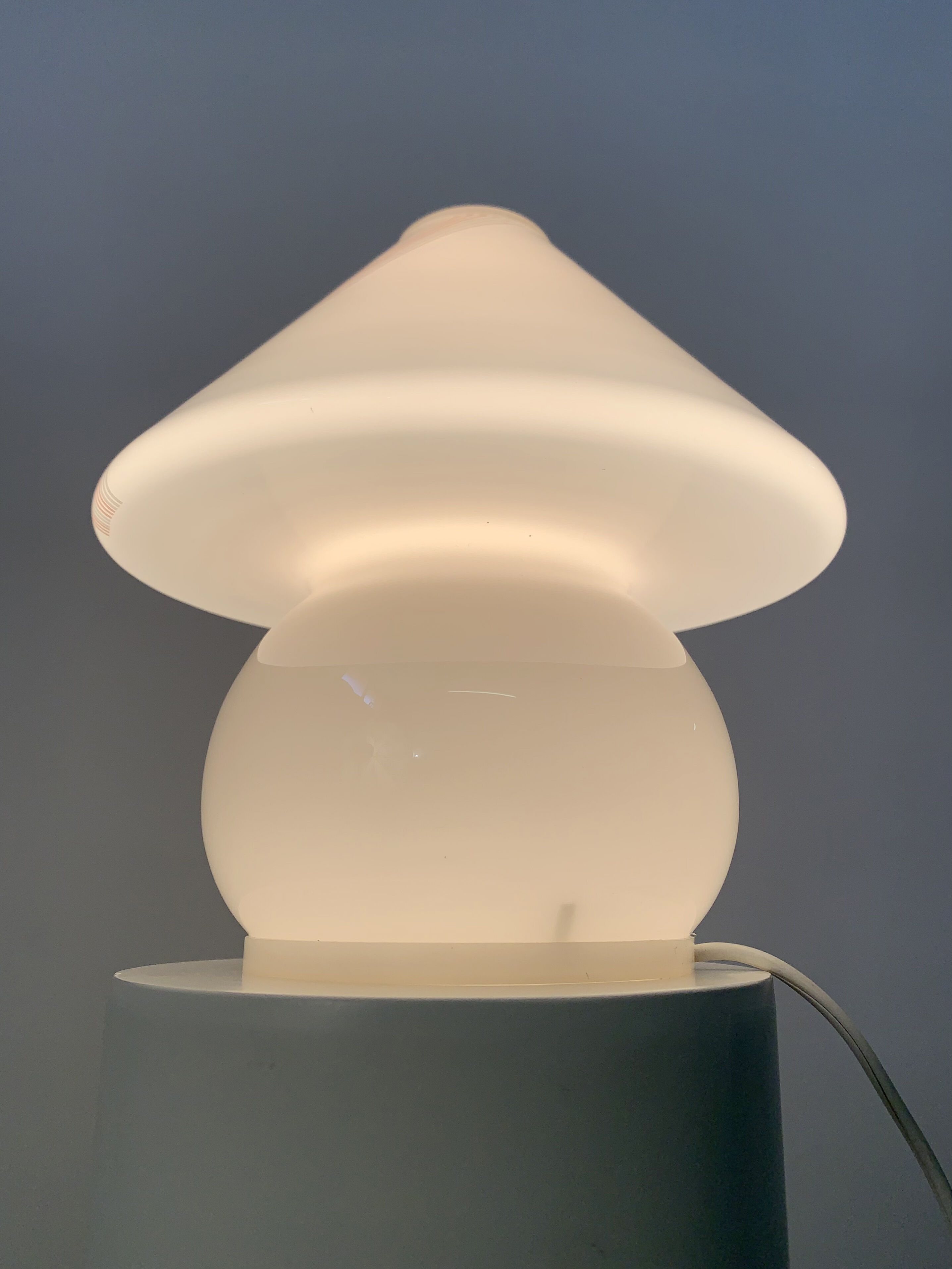 Lampe "champignon" en verre des années 70/80