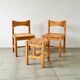 Dining chairs and Hongisto stool in pine wood by Ilmari Tapiovaara