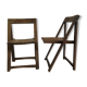 Duo of folding chairs 60s