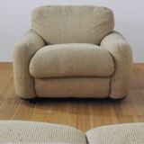 Sofas and Armchair in Wool by Busnelli, 1970s, Set of 3