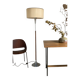 Lampadaire scandinave palissandre pied tulipe vintage