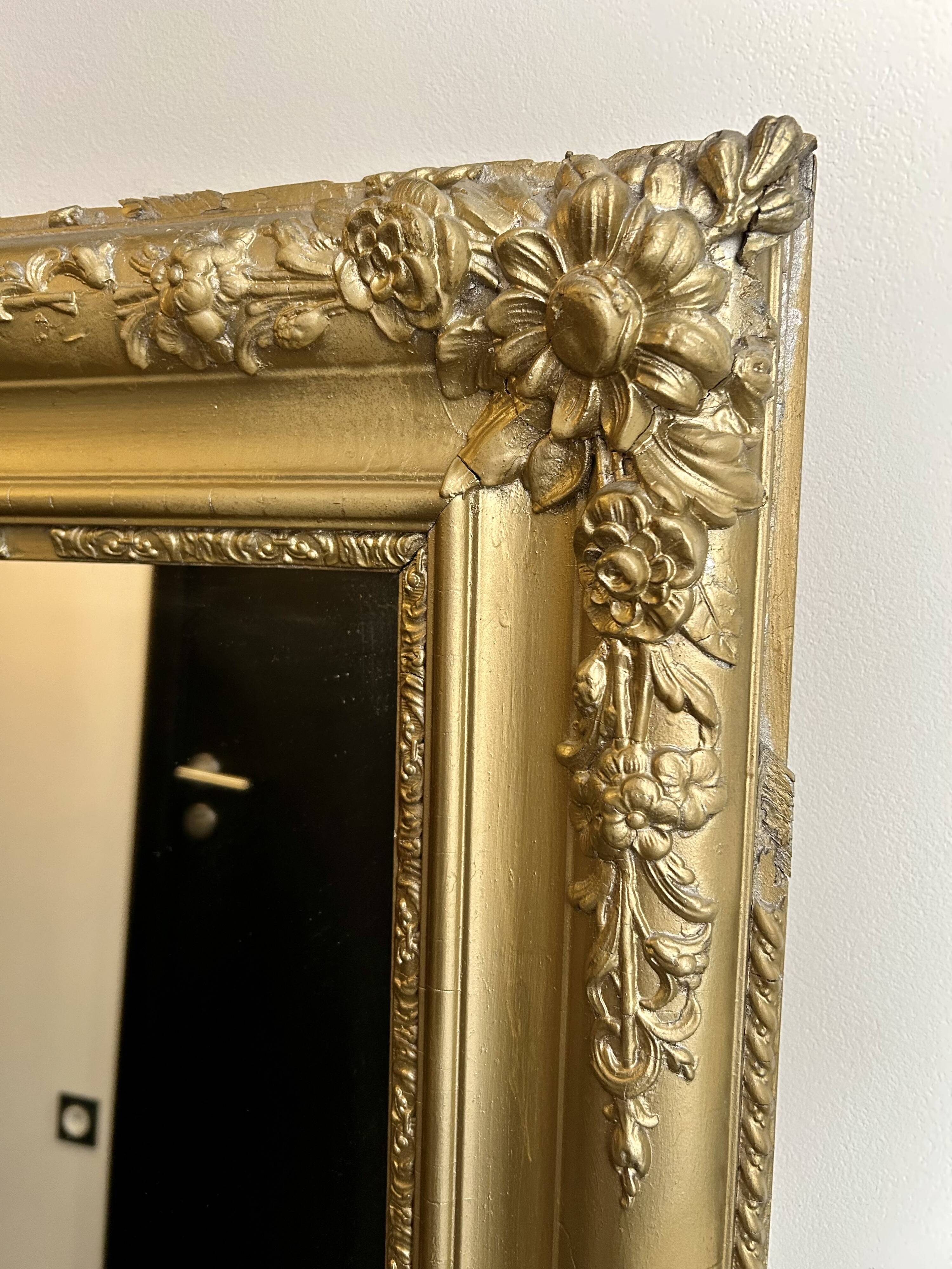 Large vintage baroque mirror