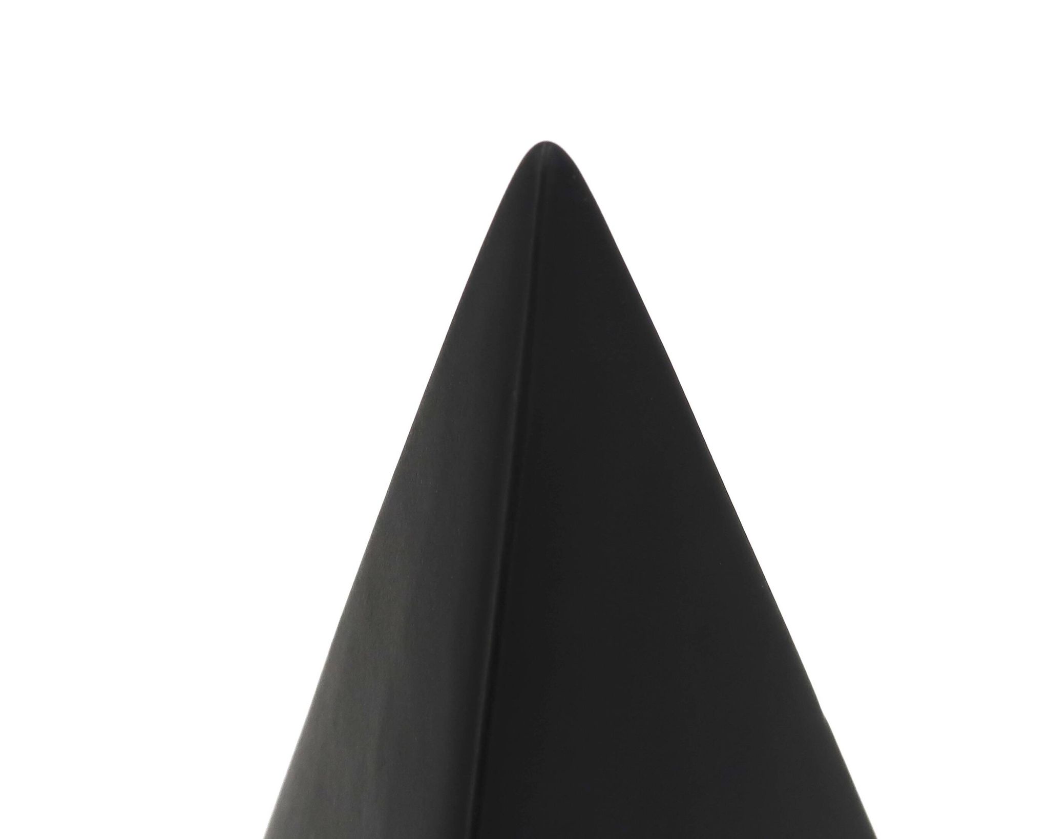 Black pyramid sculpture by Antonio Lampecco in ceramic, 1980s