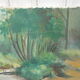 Landscape painting oil on canvas river 55 X 38cm