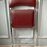 4 vintage folding chairs in chrome