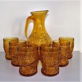 Service amber glasses and Bormioli decanter
