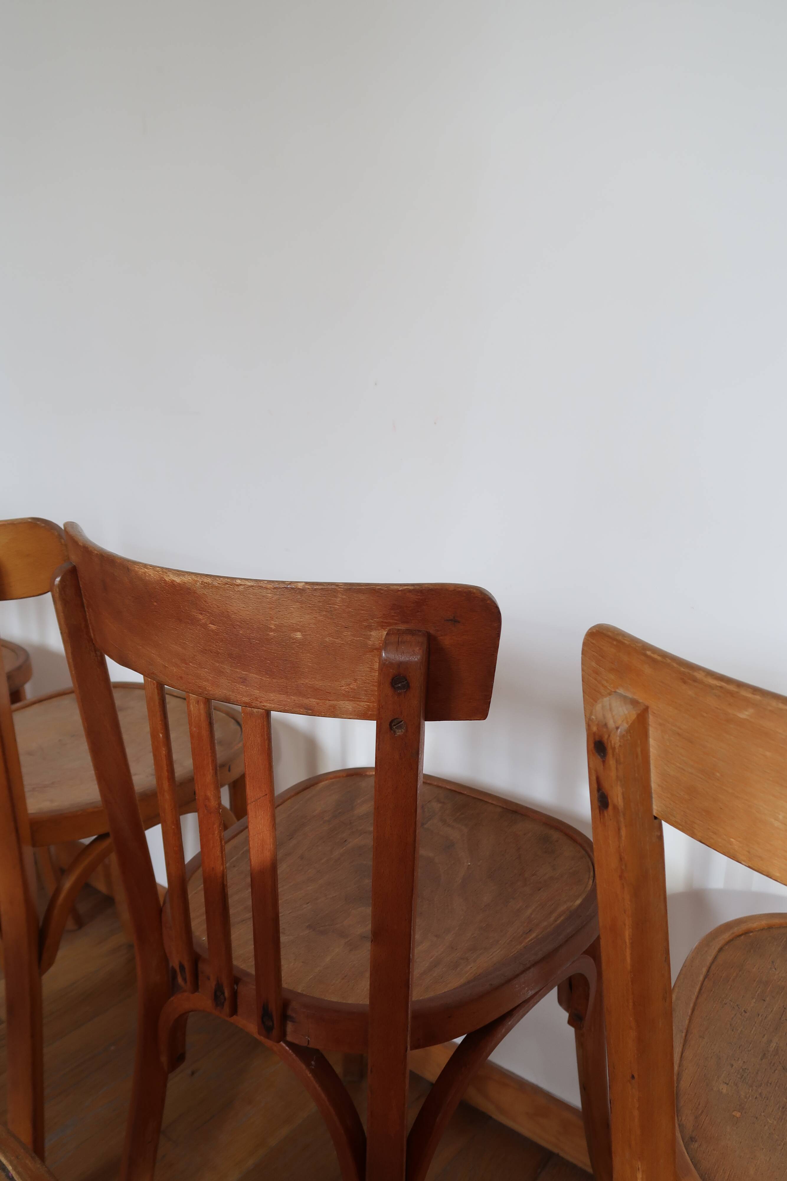 Set of 10 baumann bistro chairs