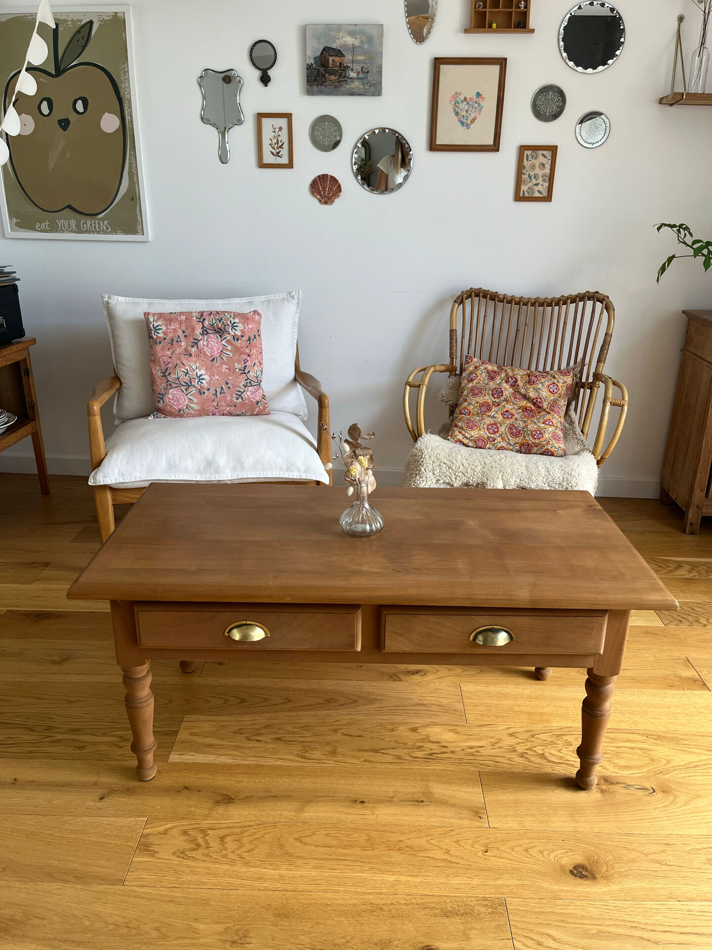 Table basse rénovée