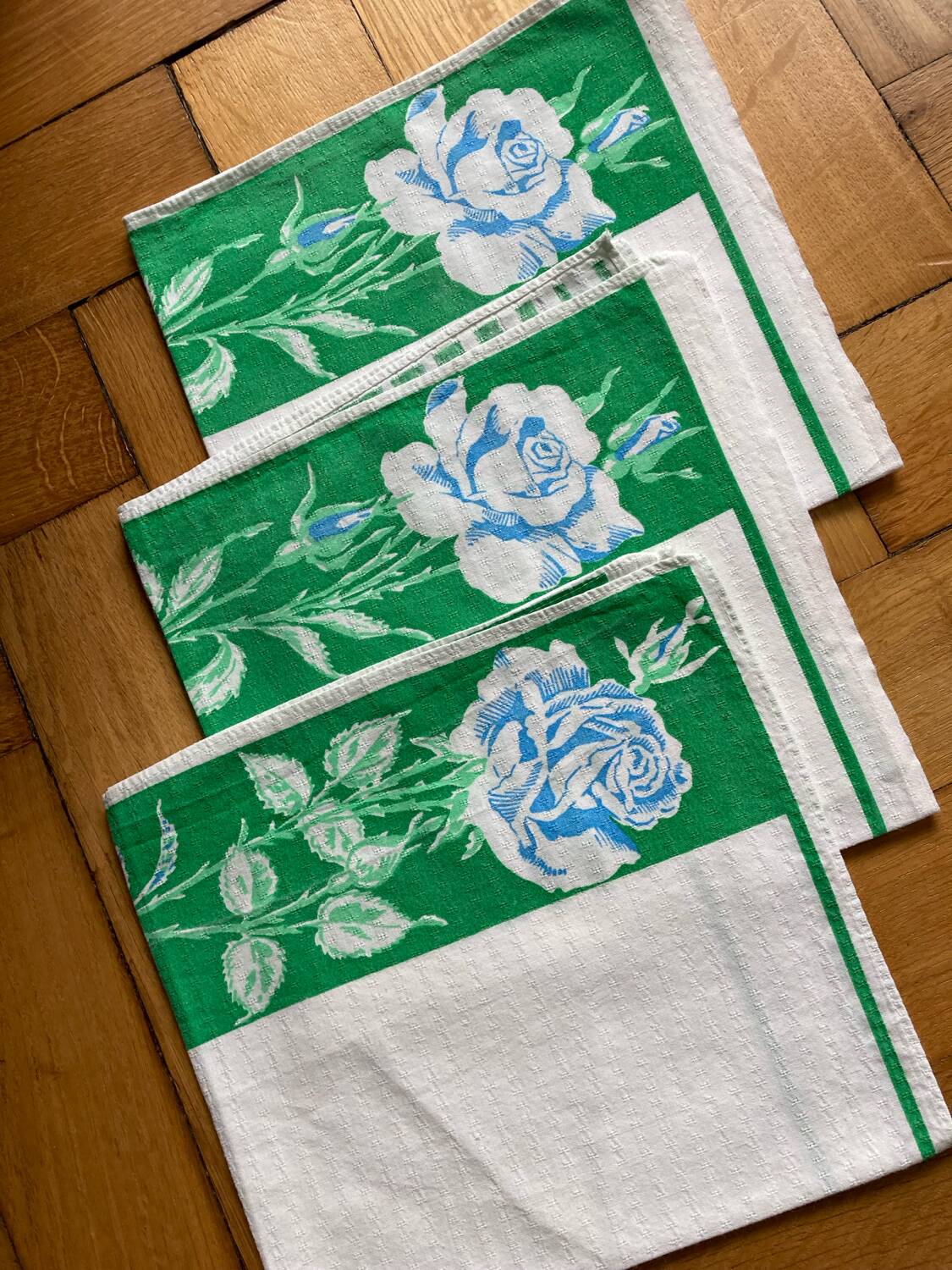 Vintage pink and blue napkins