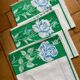 Vintage pink and blue napkins
