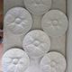 6 white porcelain oyster plates from the pillivuyt manufacture