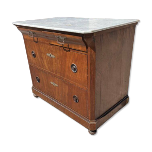 Commode plateau marbre - blanc