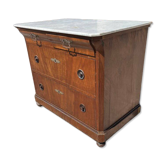 Commode plateau marbre blanc