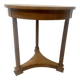19th century round Empire-style cherrywood side table