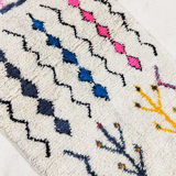 Handmade moroccan berber carpet 215 x 78 cm
